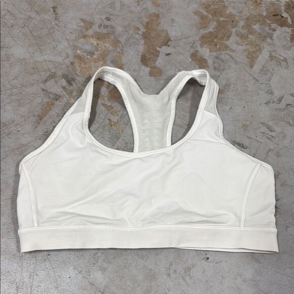 White Sports Bra LULULEMON Size 10 Removeable Padding - Great Condition - Picture 1 of 3